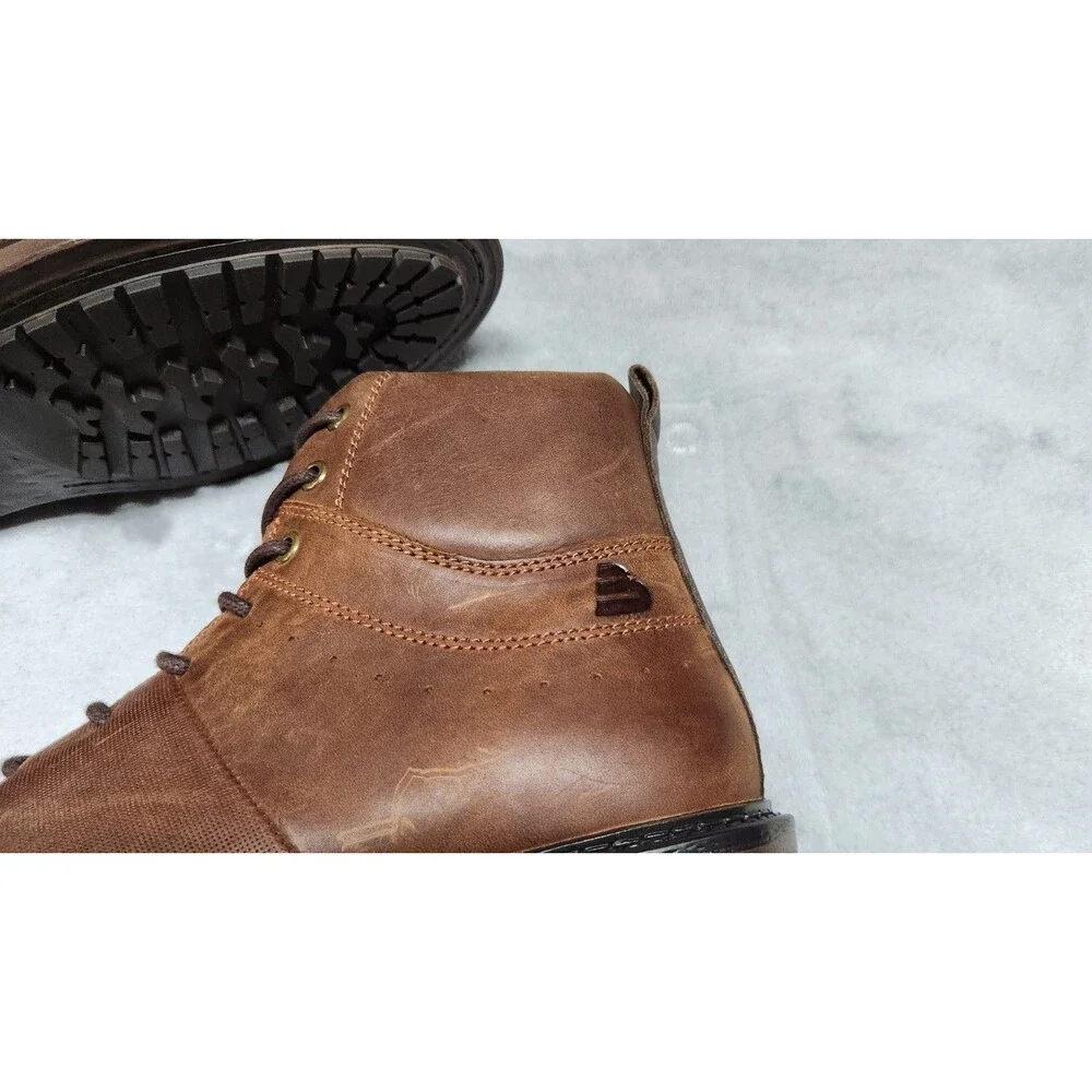 Bull Boxer Men's Size 10 Cognac Kullen Boot Shoes Leather Made‎ New without Box